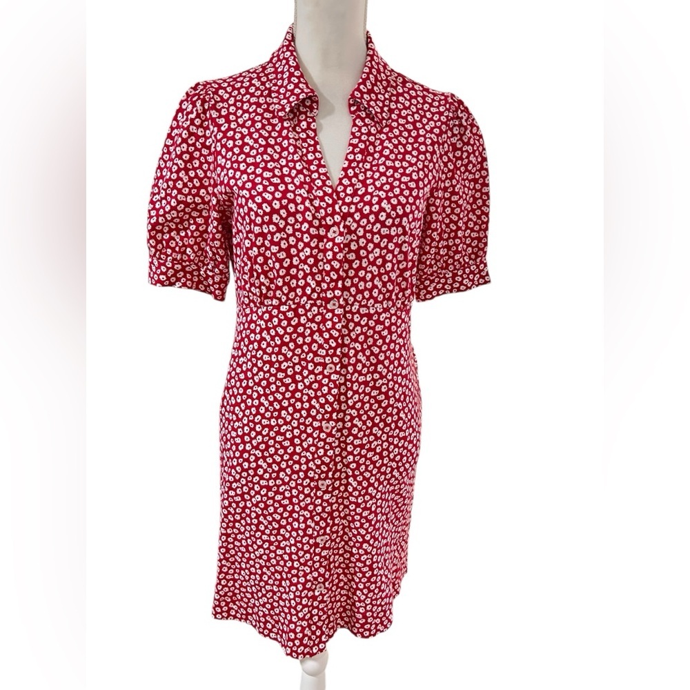 Boden Red and White Mini Dress
